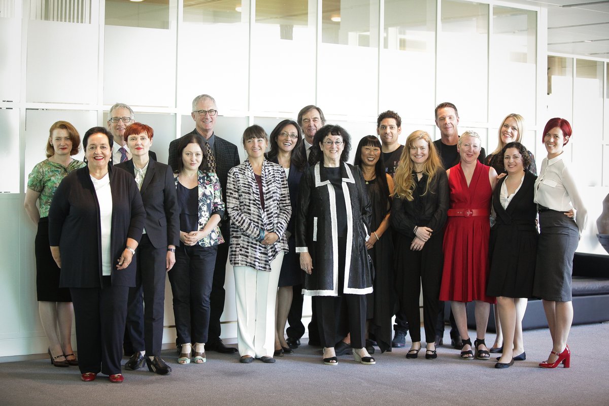 NAVA's Board and Staff with participating artists Tony Albert, Lindy Lee, Nell, Sally Smart and Craig Walsh.