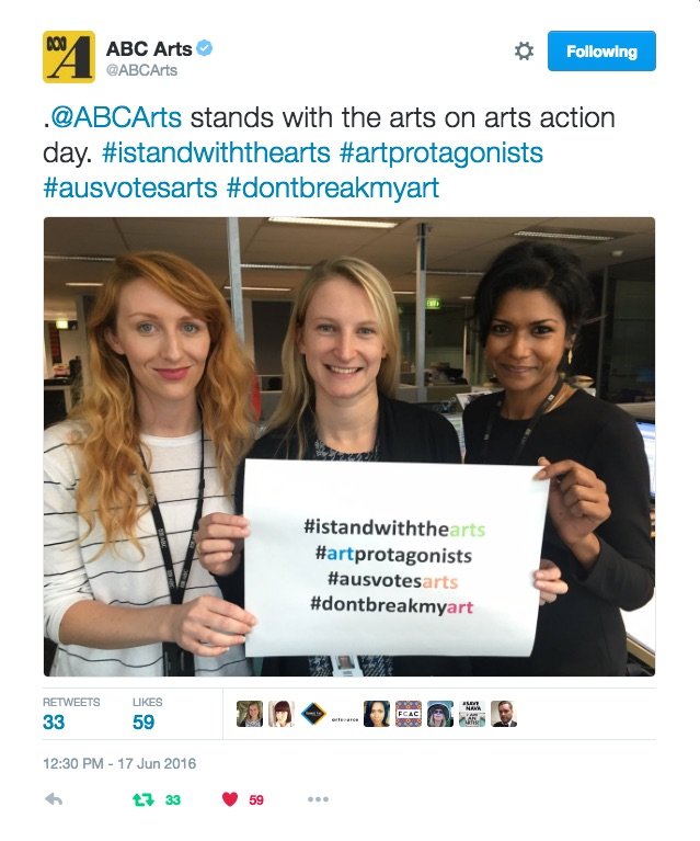 ABC Arts I stand with the arts