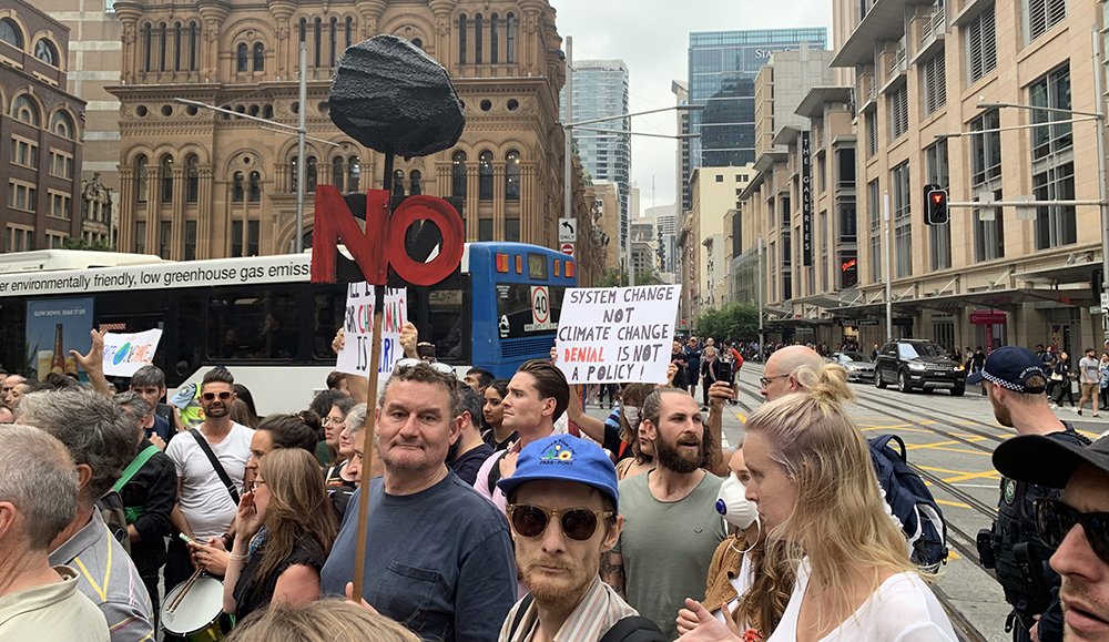 Climate action rally at Sydney's Town Hall