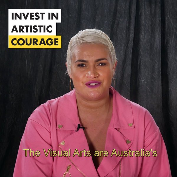 Artist, Hannah Brontë in NAVA's Invest in Artistic Courage campaign video