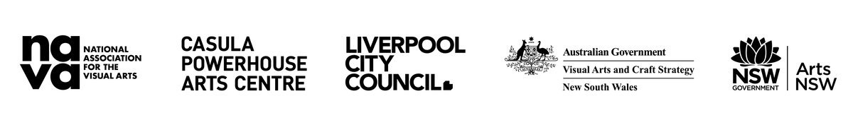 NAVA, Casula Powerhouse Arts Centre, Liverpool City Council, VACS and Arts NSW logos