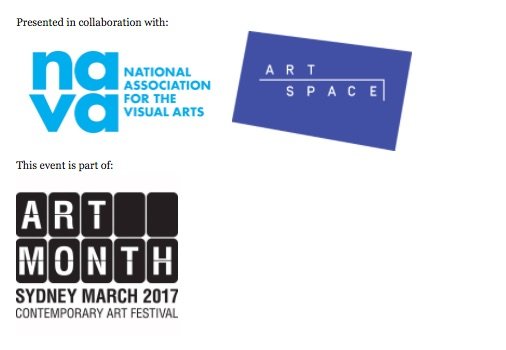 NAVA, Artspace and Art Month Sydney logos